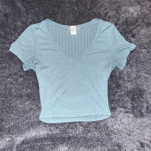 Bozzolo V-neck crop tee